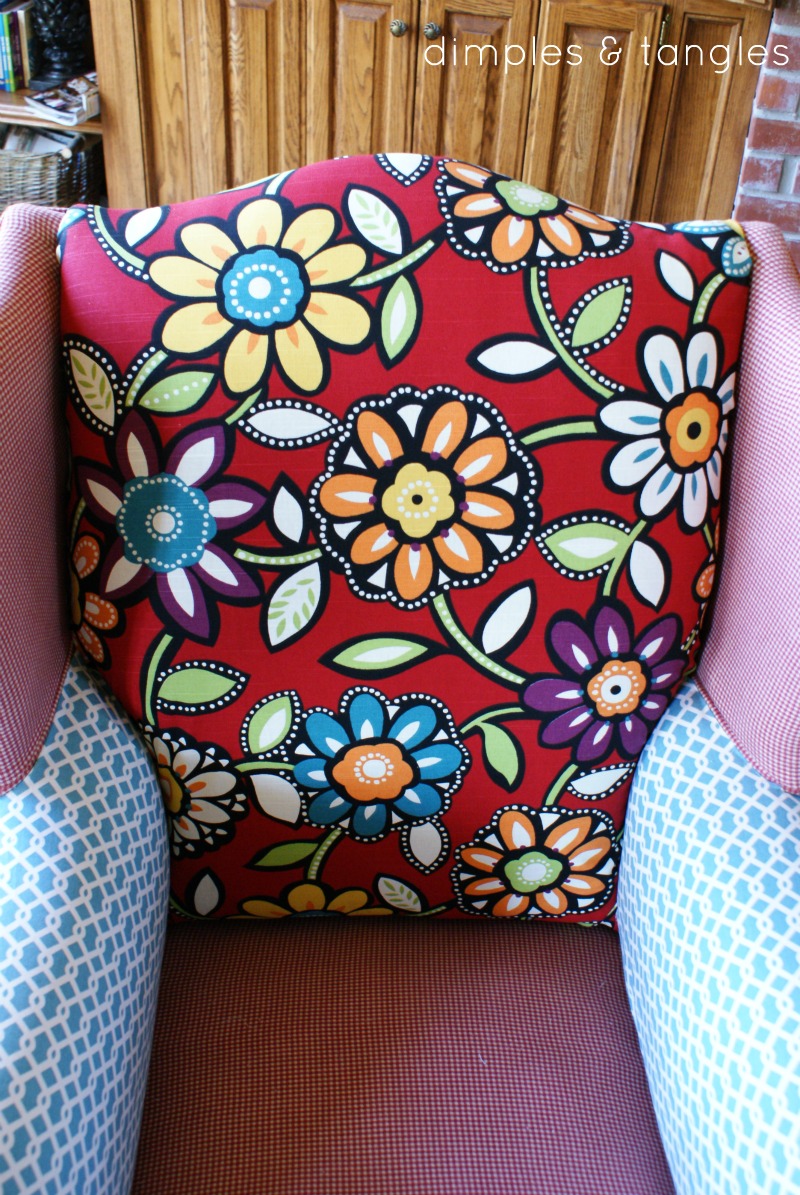How to Reupholster a Chair...with a Hot Glue Gun! {Way Back Wednesdays