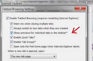 Tabbed browser settings