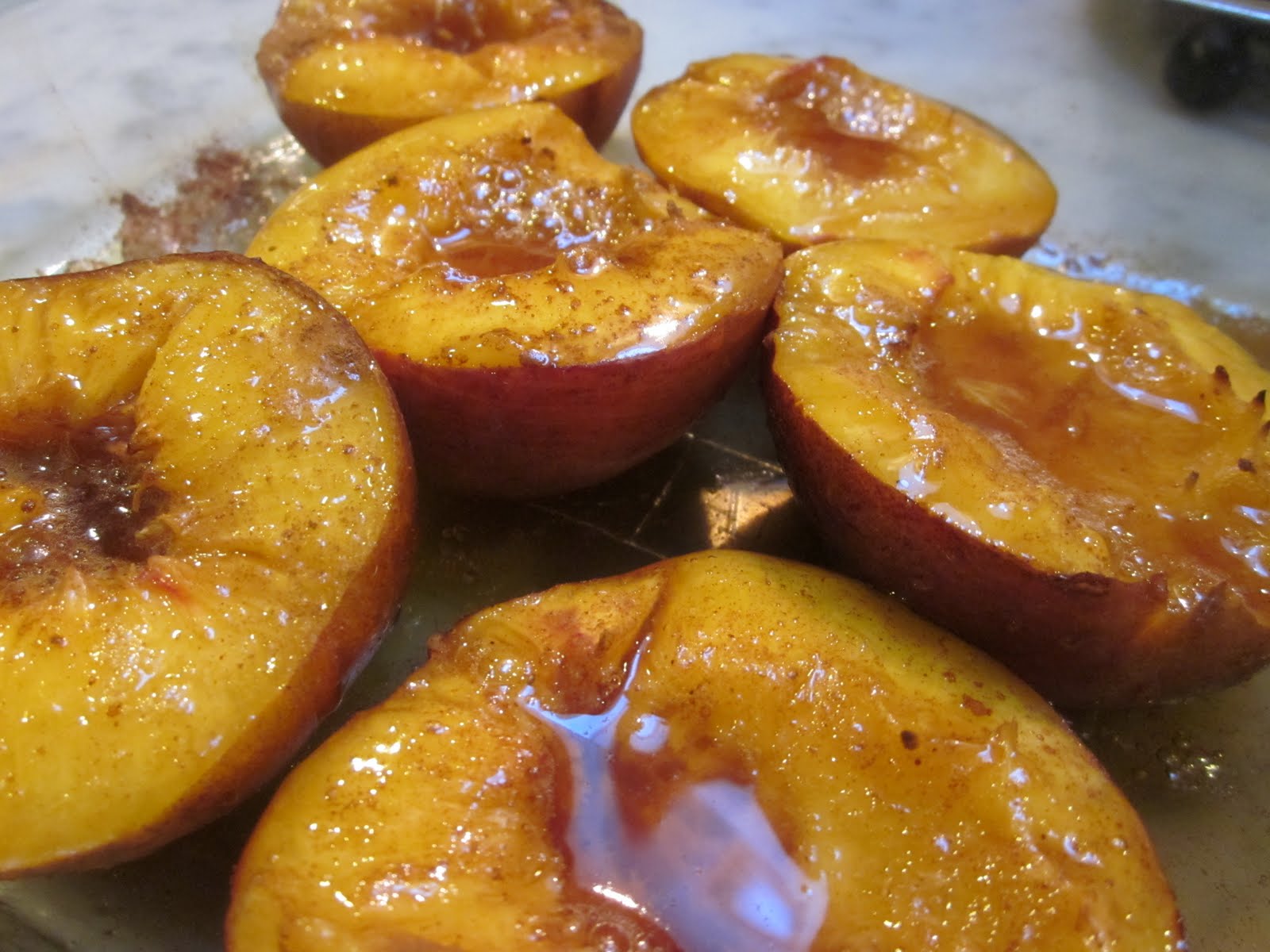 lovely clear and sweet. Honey Baked Nectarines with Vanilla & Brown Sugar