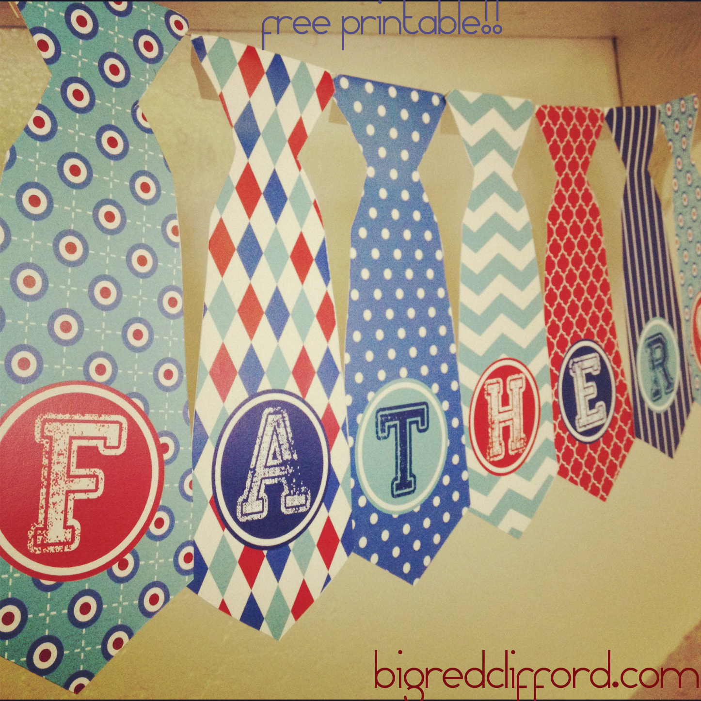 A Free Printable For You The Tie Banner Color Me Meg