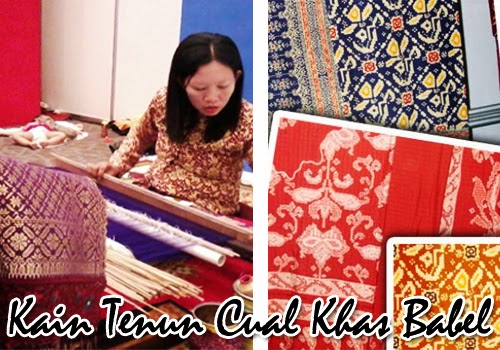 Kain Tenun Cual cinderamata Khas Dari Bangka Belitung Kain Tenun Cual Bangka Belitung
