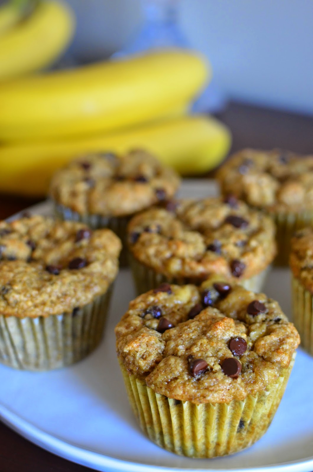 Playing with Flour Whole wheat banana wheat germ muffins with