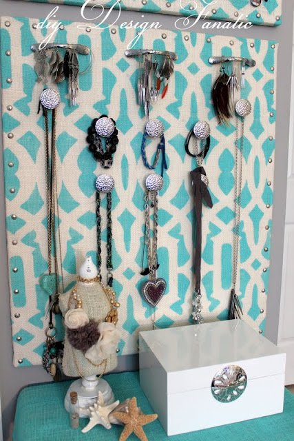 jewelry organizer, diy jewelry organizer, diy design fanatic, diy, stencil