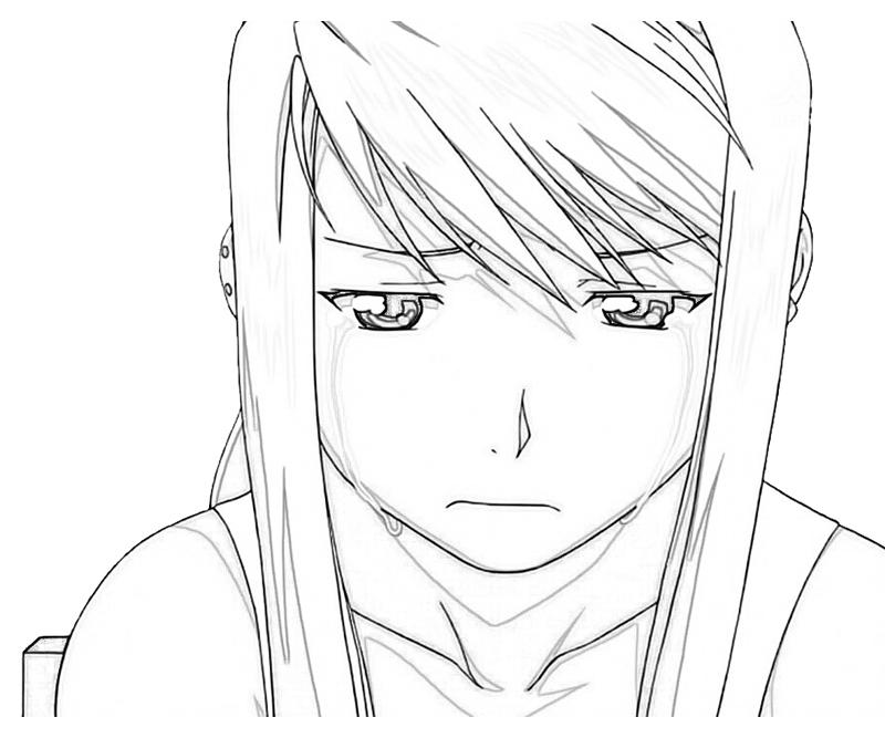 Fullmetal Alchemist Winry Rockbell Badmood Coloring Pages fullmetal-alchemist-winry-rockbell-badmood-coloring-pages