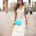 PETER SOM STRIPED MAXI DRESS FOR DESIGNATION
