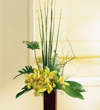 High Style Tropical Flower Arrangment perfect for Registration Desk