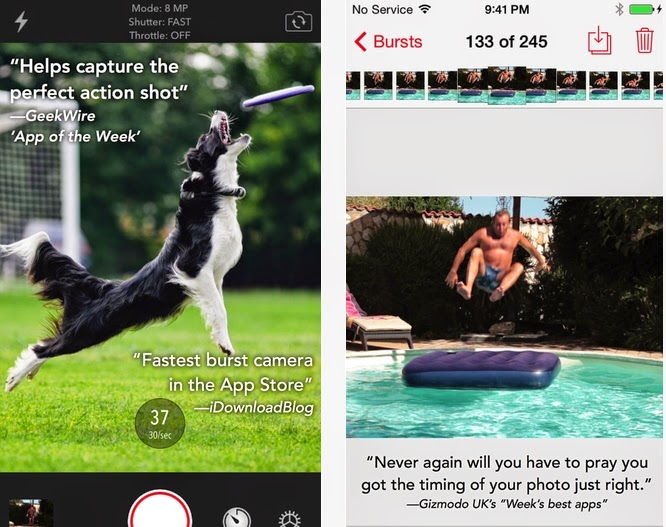 APP GRATIS PER SCATTARE FOTO IN SEQUENZA SU IPHONE IPAD ED IPOD TOUCH