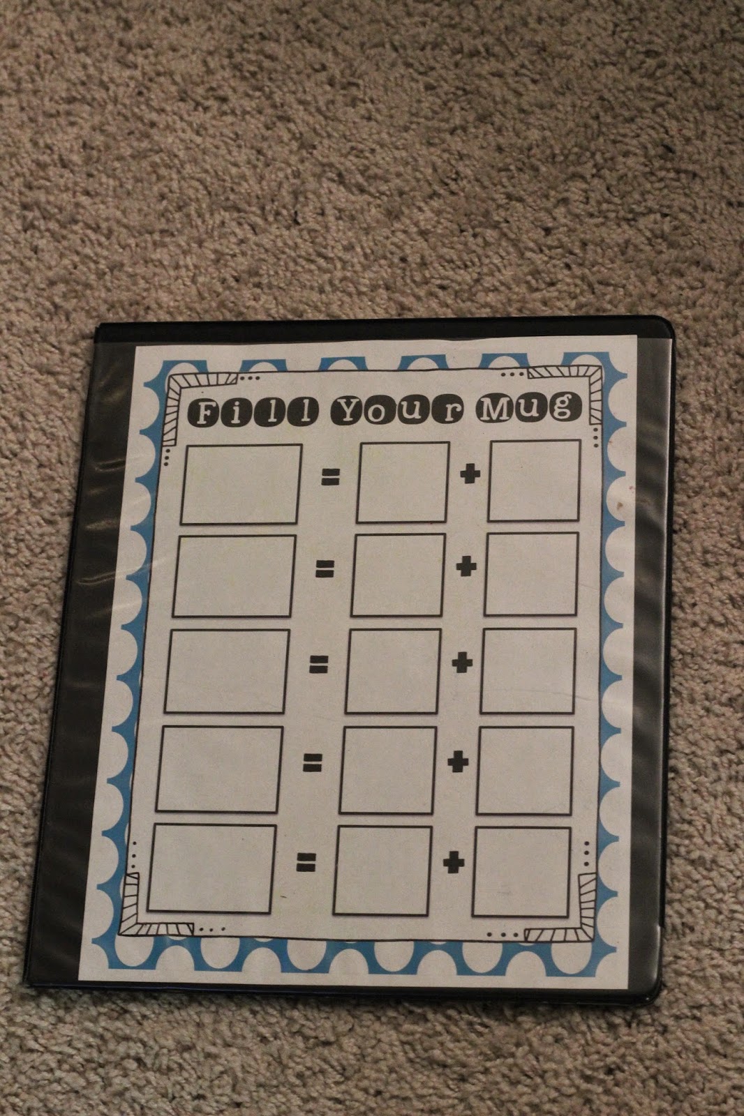 Kroger's Kindergarten Binder covers to dry erase boards