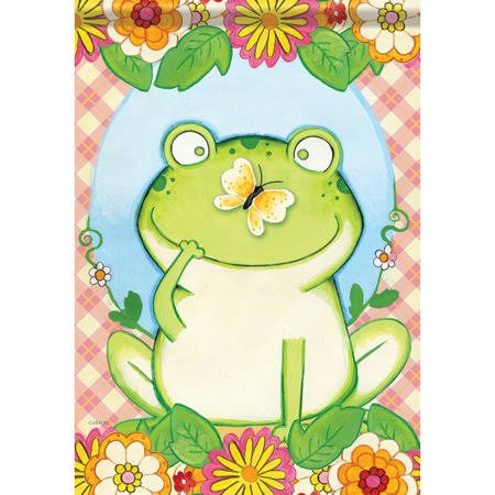 Butterfly Frog Garden Flag