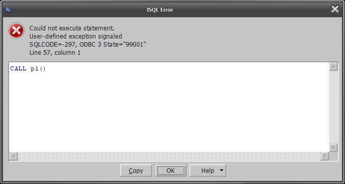ISQL Error