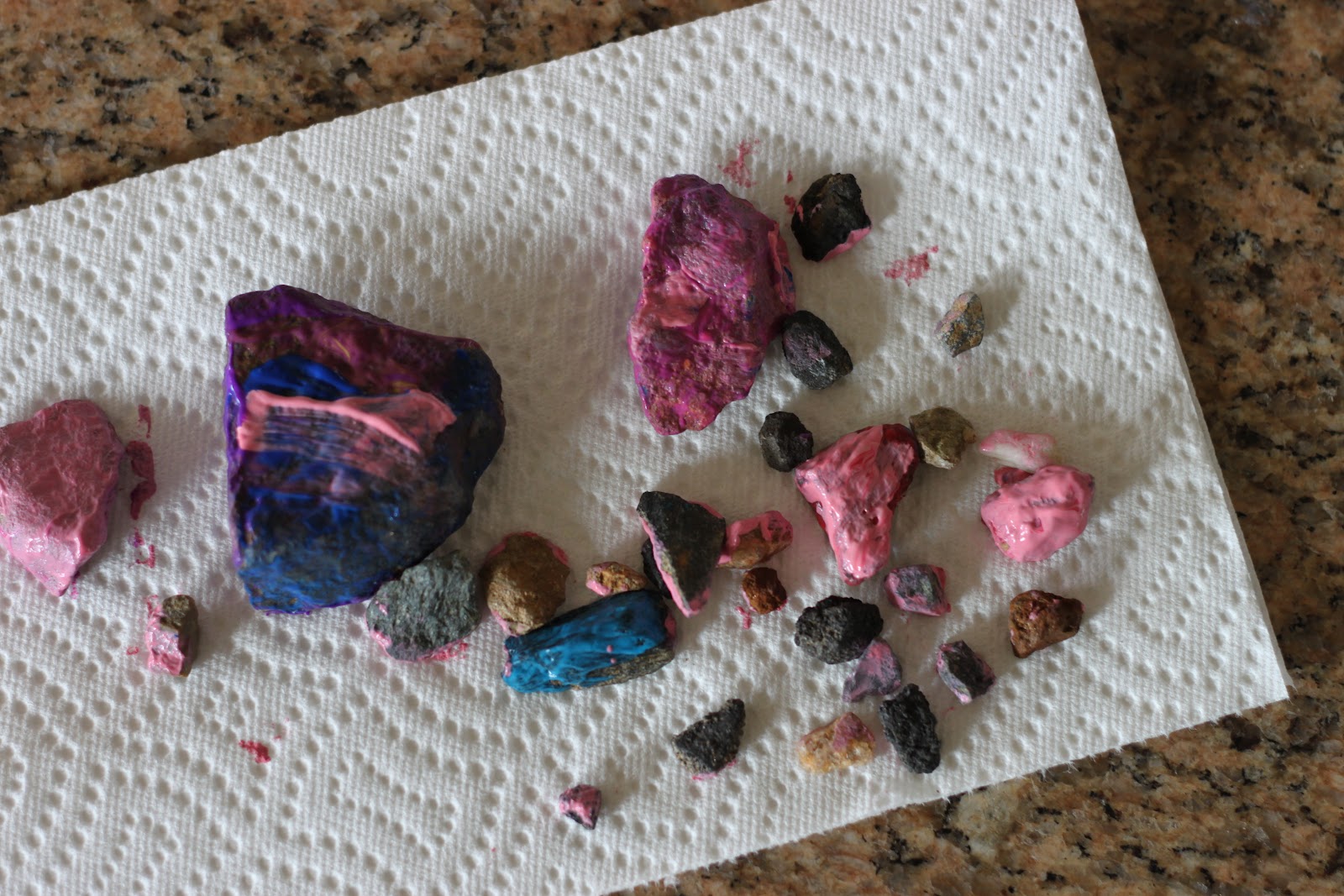 Playing House Toddler Art Painting Rocks