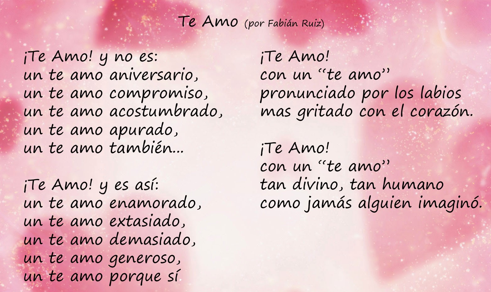 Spanish Love Poems Spanish Love Poems
