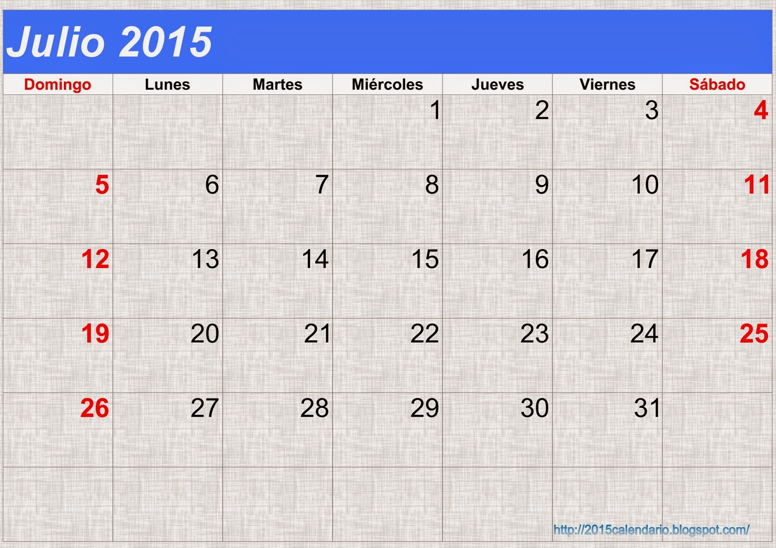 calendario julio 2015 para imprimir calendario 2015 para julio calendario 2015