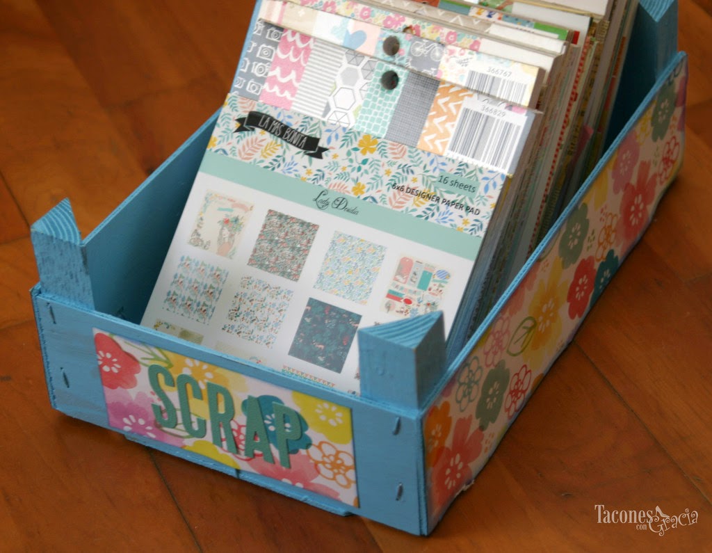 CRAFTY STORAGE Grocery box as craft Storage by Olaya