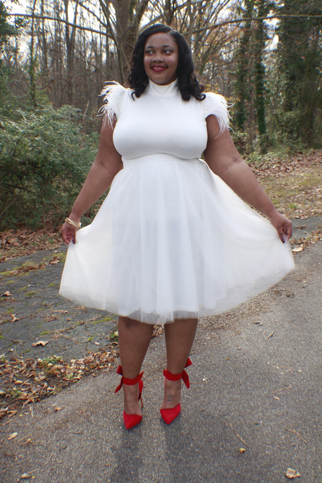 white tutu dress plus size