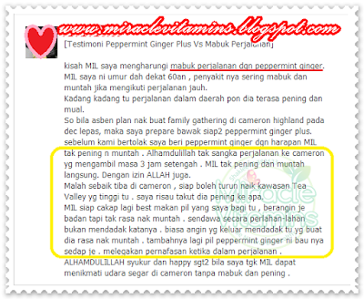 peppermint ginger plus buang angin dalam badan
