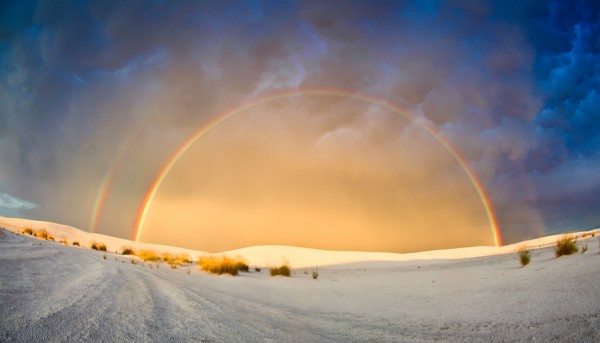 Double Rainbow at White Sands National Monument. Double Rainbow at White Sands National Monument.
