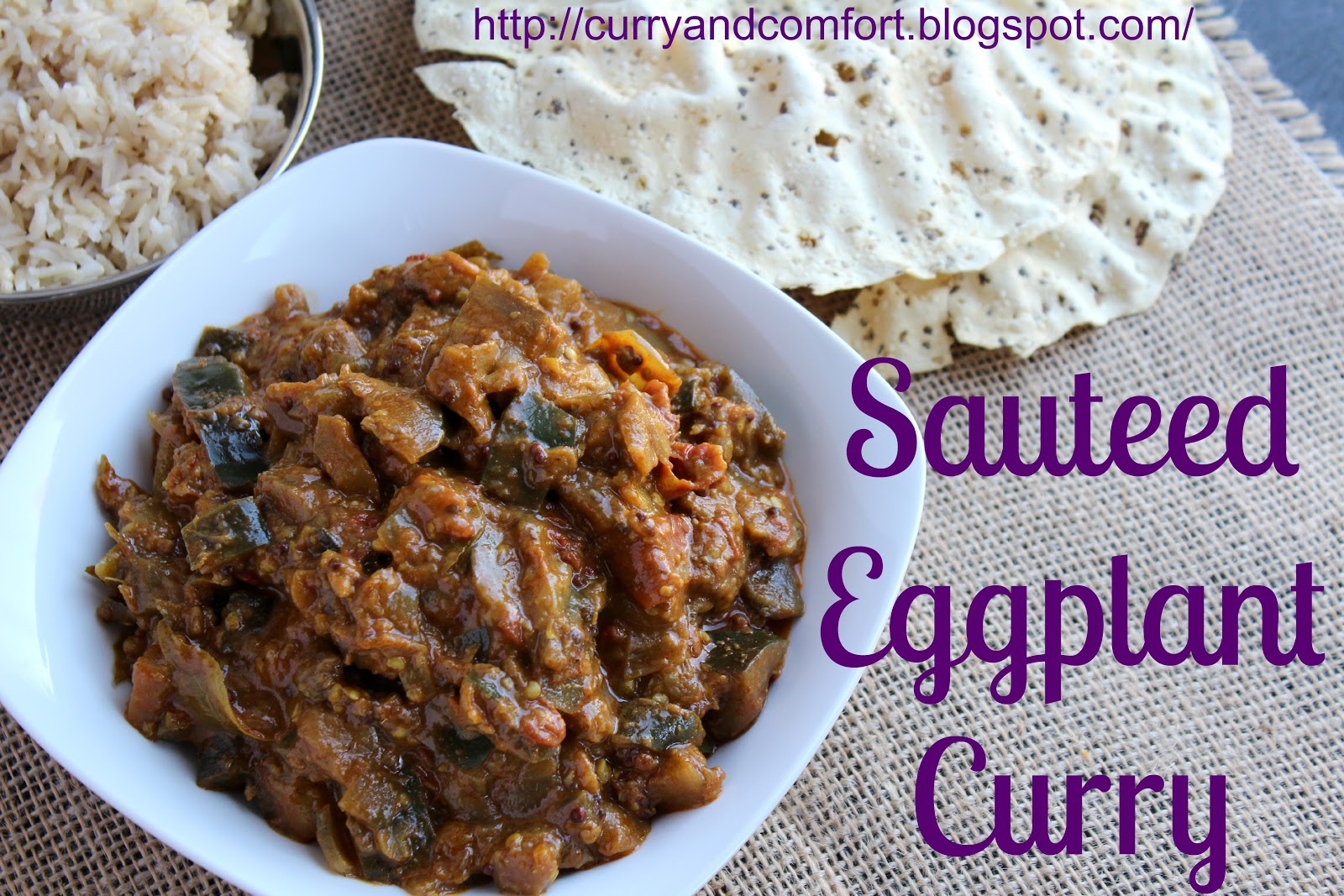 Kitchen Simmer Sauteed Eggplant Curry