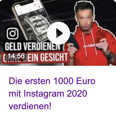 DIE ERSTEN 1000 EURO MIT INSTAGRAM 2020 VERDIENEN