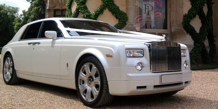Sports Cars Rolls Royce Phantom White Wedding