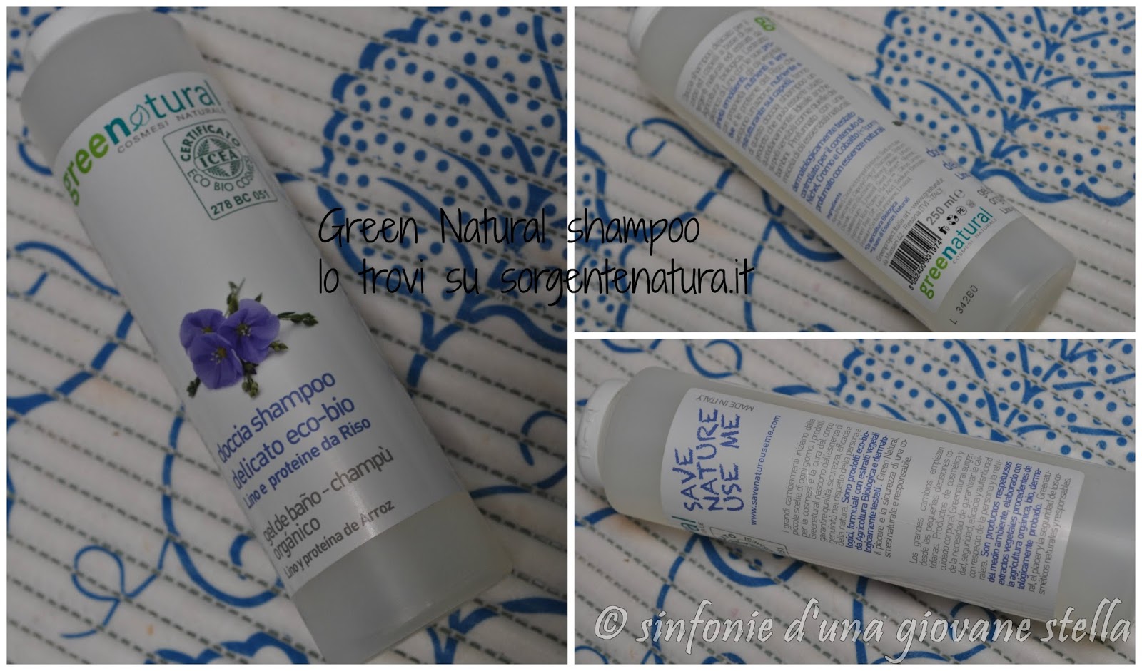 review ● green natural doccia shampoo eco-bio lino e proteine del riso