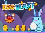 Egg Blast Proteja os pintinhos da invasão de ovos alienígenas, atirando ovos para destruir as naves, evitando que elas pousem e capturem os pintinhos, utilizando ovos diferentes que possuem habilidades únicas.
