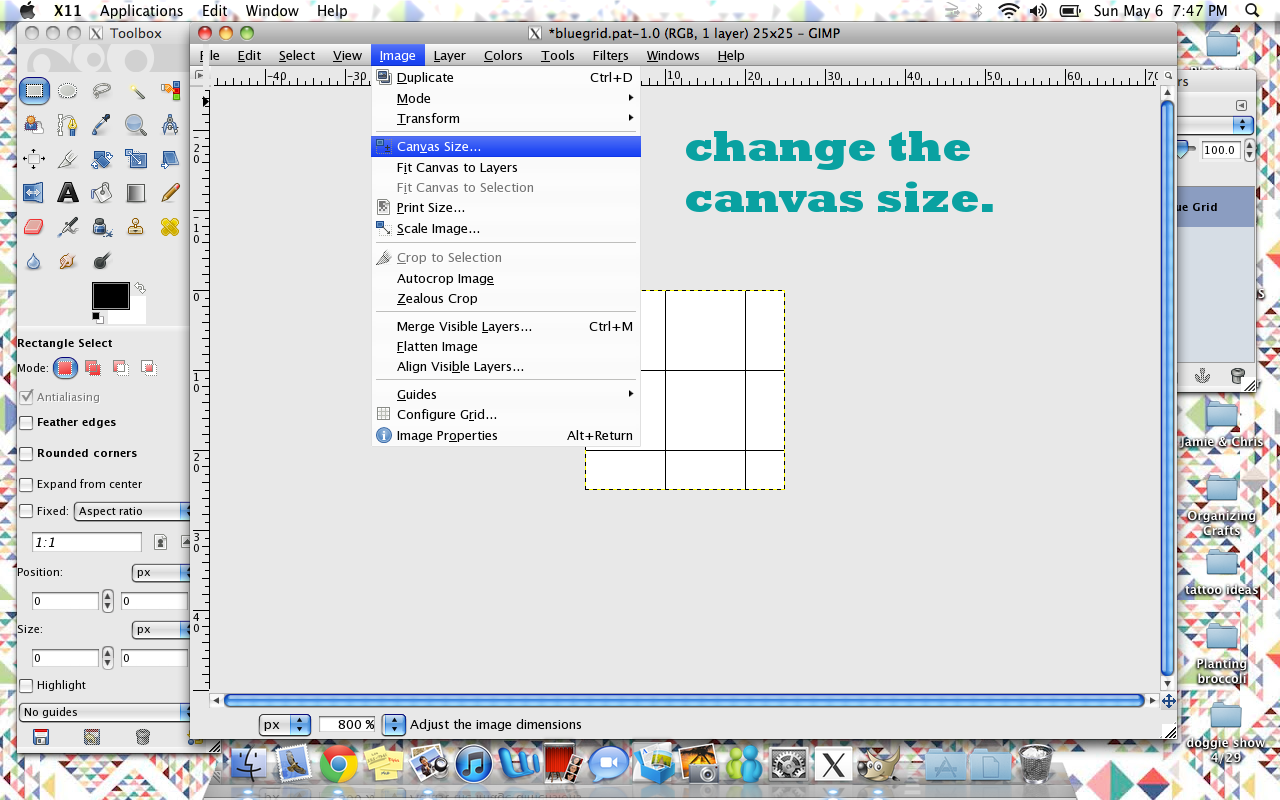 365 Days of DIY Making a Pattern in GIMP