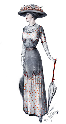 Edwardian Fashion Image Downton Style Antique Clothing