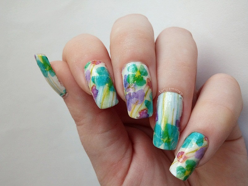 BPS Floral Flowers Water Decals Nails Nail Art Design Manicure