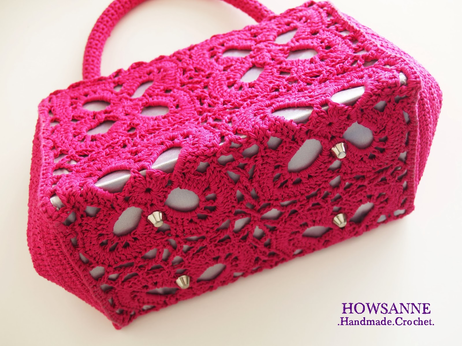 Howsanne Handmade Crochet Crochet Top Handle Bag