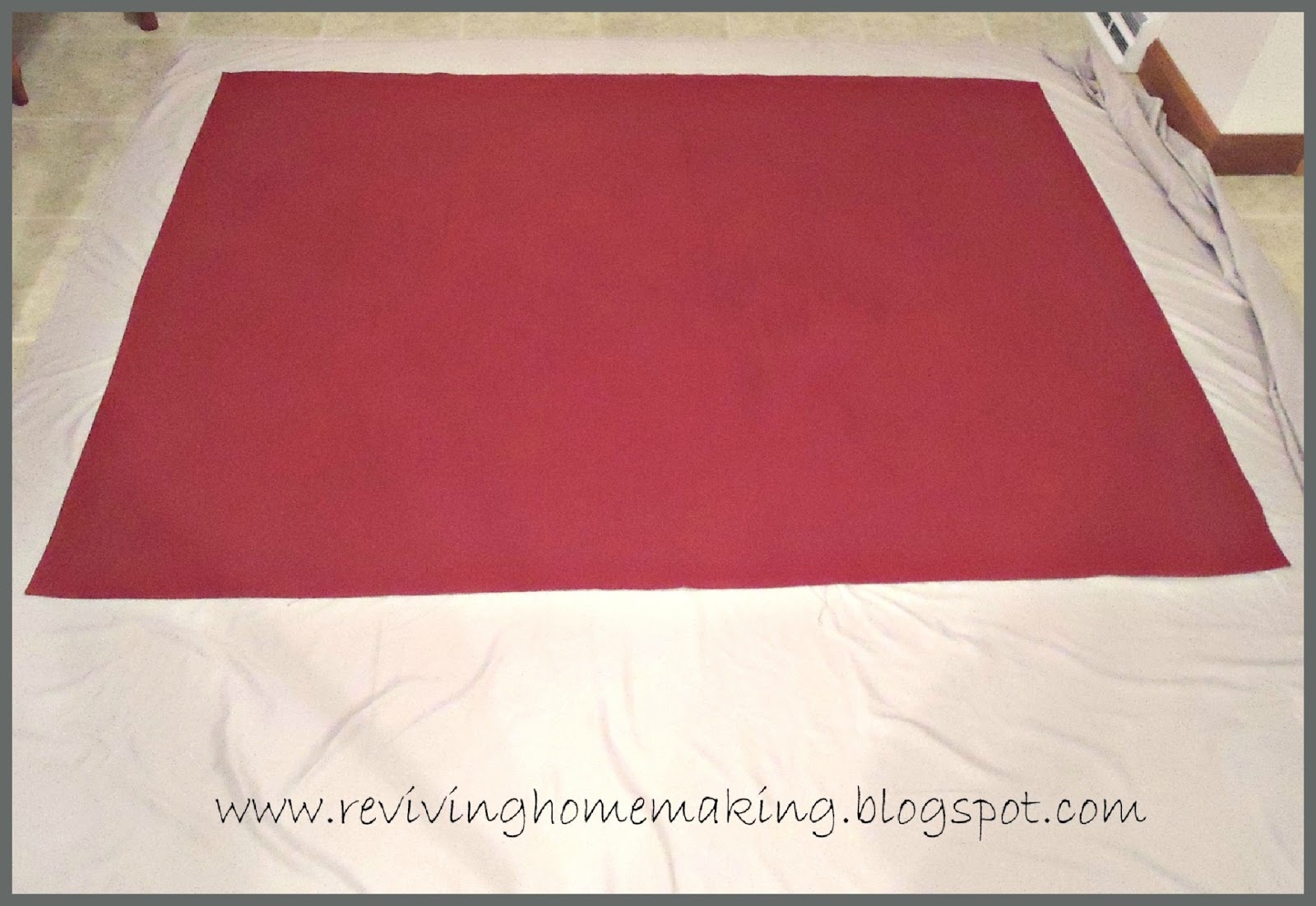 Reviving Homemaking How To Make a Tablecloth From a Sheet