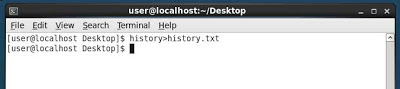export linux command history to a text file