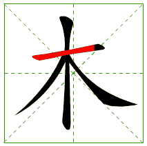 the order of Chinese character 木mu4