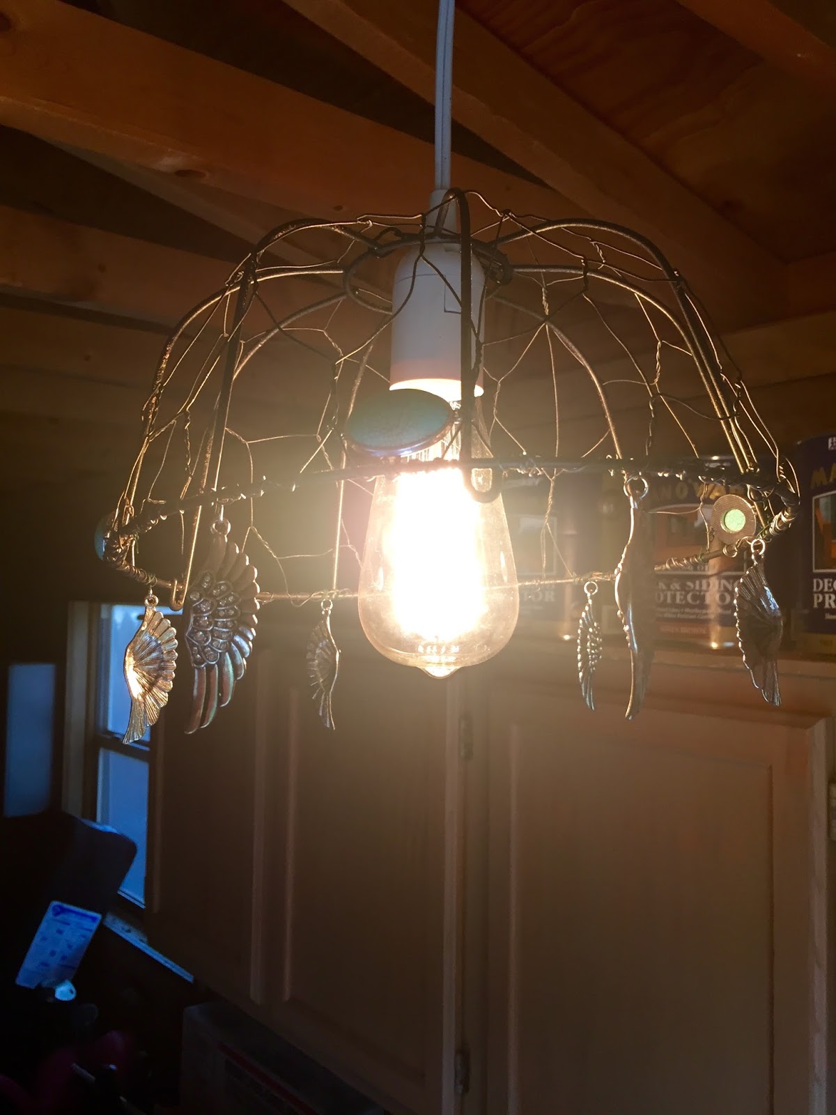 Blue Jeans And Turquoise Projects I Actually Completed An Edison Bulb And We Re Done