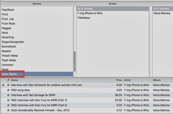 How to find voice memos in iTunes?