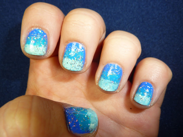 blue ombre nails summer easy