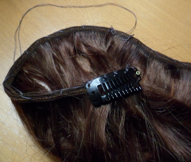 Wig Clips Sewn into Ombre Hair Color extensions
