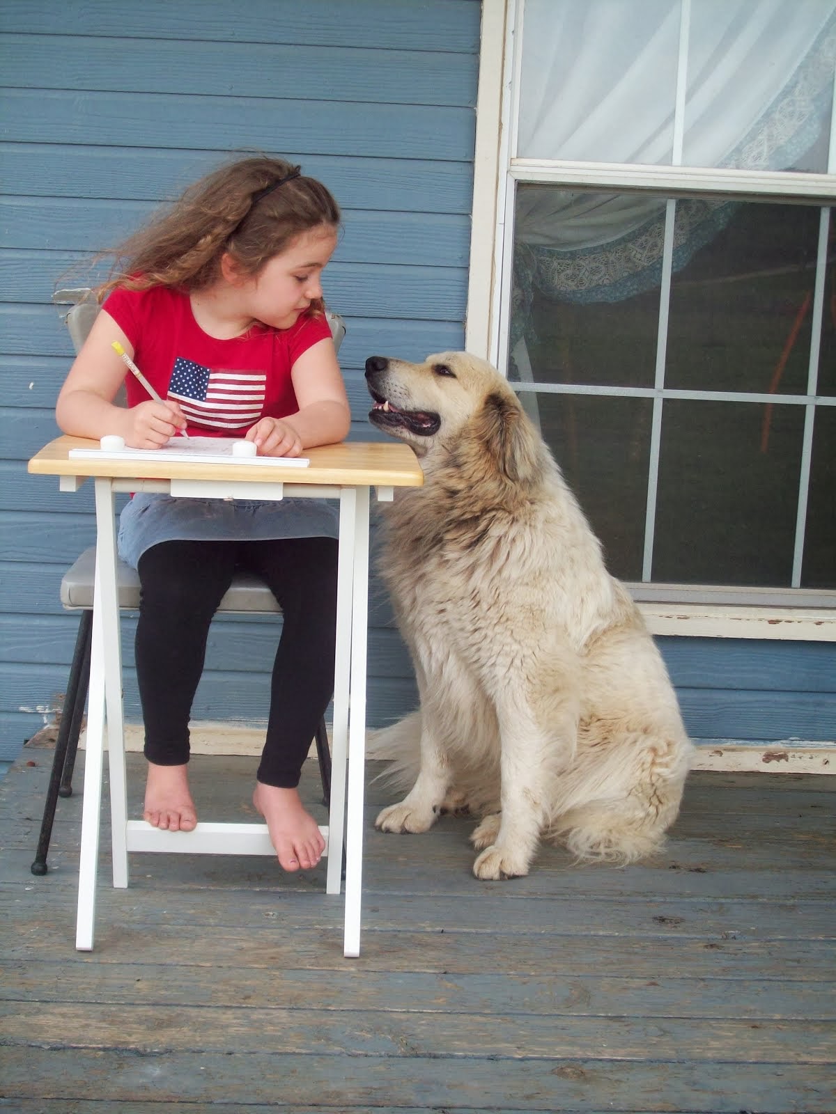 Ralph and Jubilee doing school