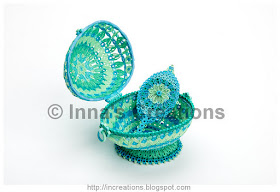Quilled Easter egg, mirror reverse side