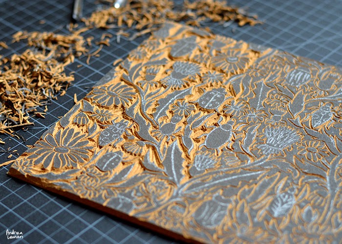 Ink Print Repeat by Andrea Lauren Creating a Repeating Block Print Pattern by Andrea Lauren