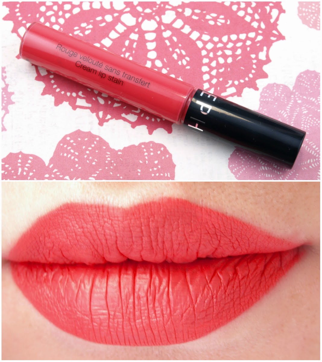 Sephora Collection Cream Lip Stain in "07 Cherry Blossom" & "09 Watermelon Slice": Review and Swatches