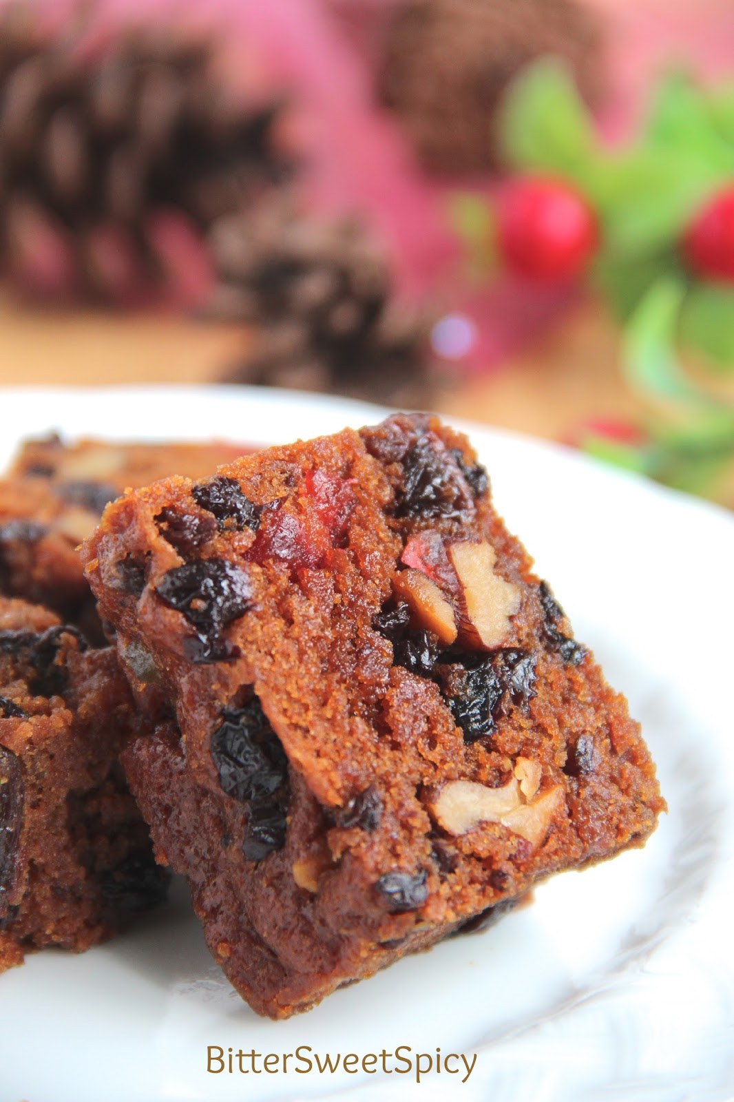 BitterSweetSpicy Steamed Fruit Cake (Kek Kukus)