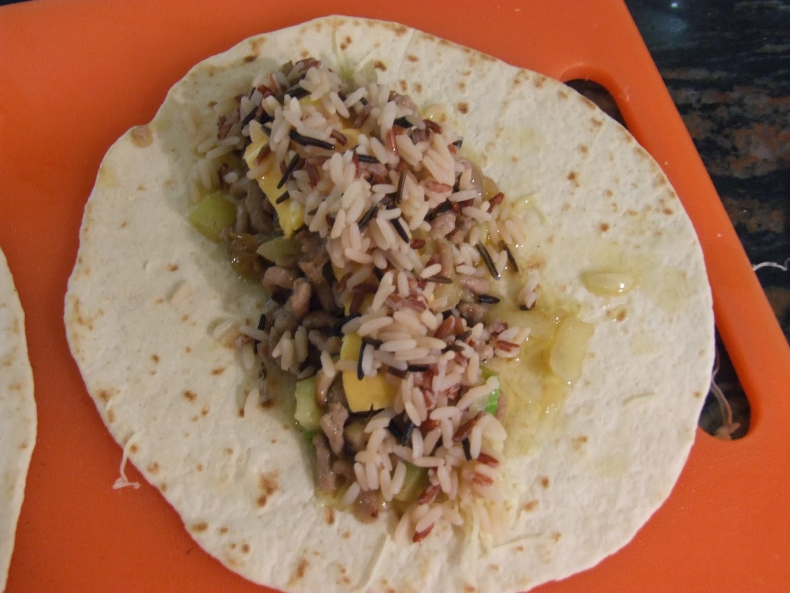 Las Lorecetas FAJITAS DE CARNE PICADA CON QUESO Y ARROZ