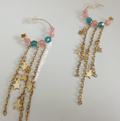 handmade swarovski earrings forest green and pink 