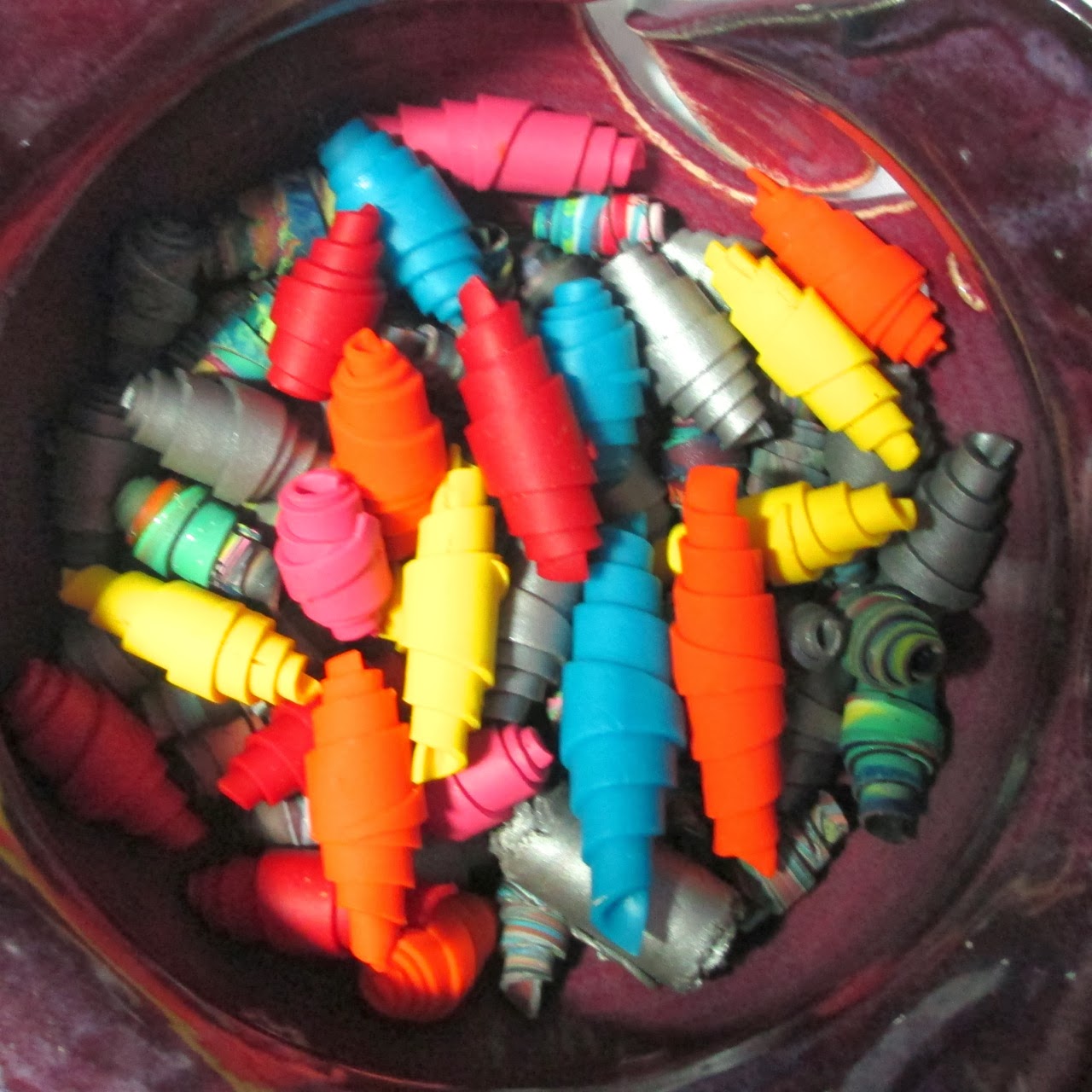 For the love of Easy Peasy Rolled Polymer Clay Bead Tutorial