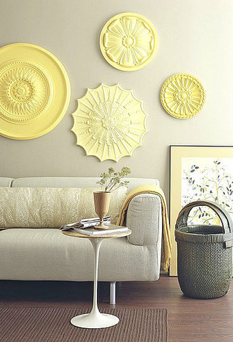  Decorar la pared con medallones de techo: ceiling rosettes