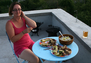 Just getting ready to eat our dinner Just getting ready to eat our dinner