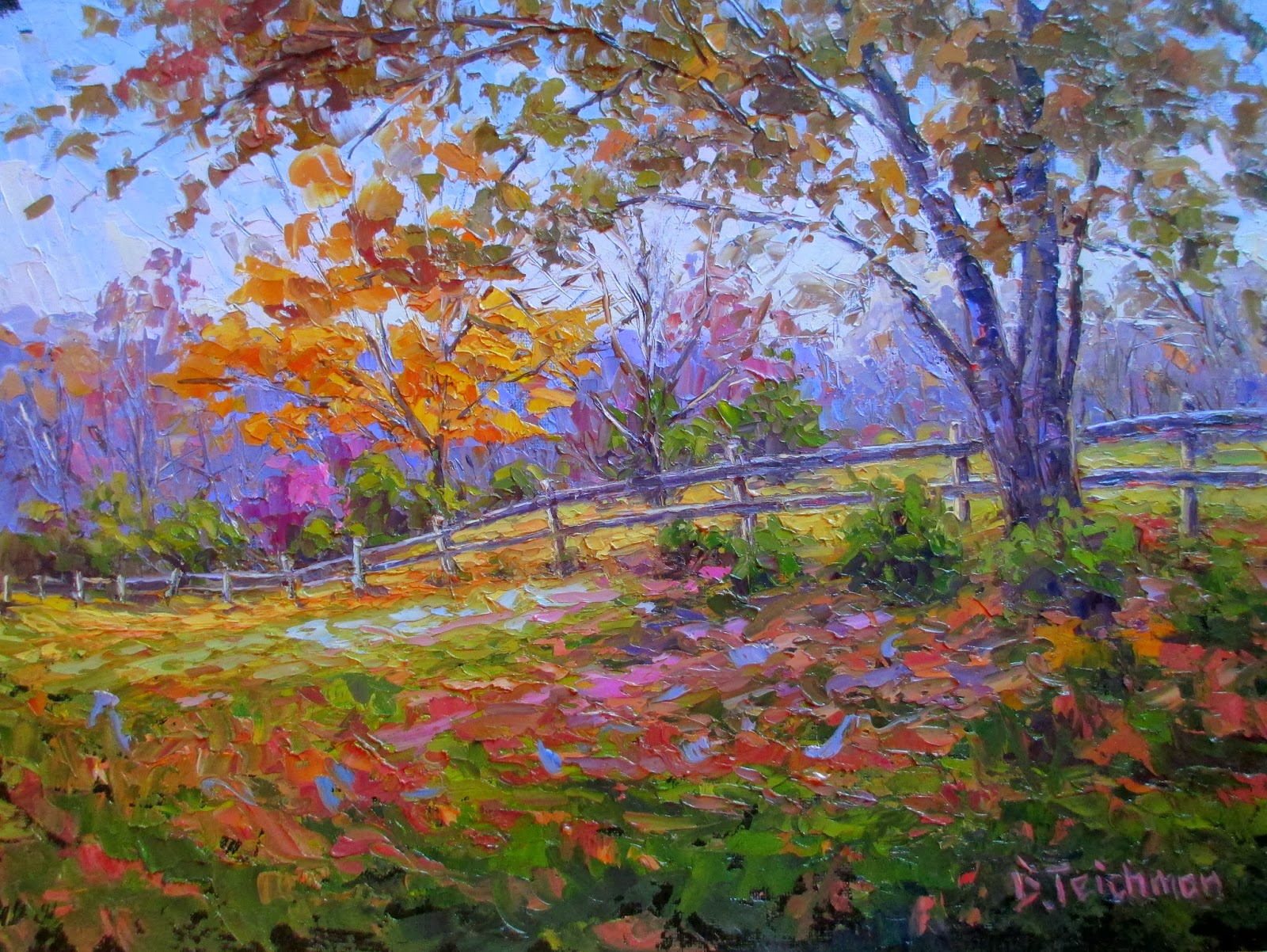 A Painter's Journey 'MARYLAND COUNTRYSIDE IN AUTUMN', 12 x 16, oil on