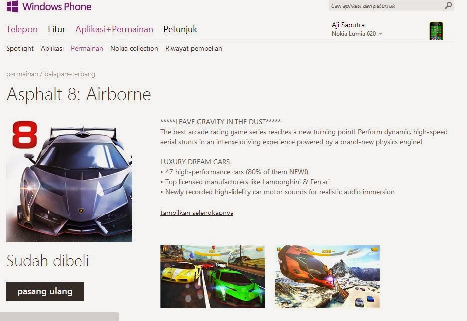 Asphalt 8 Airbone Gratis di Windows dan Windows Phone Asphalt 8 Airbone Gratis di Windows dan Windows Phone