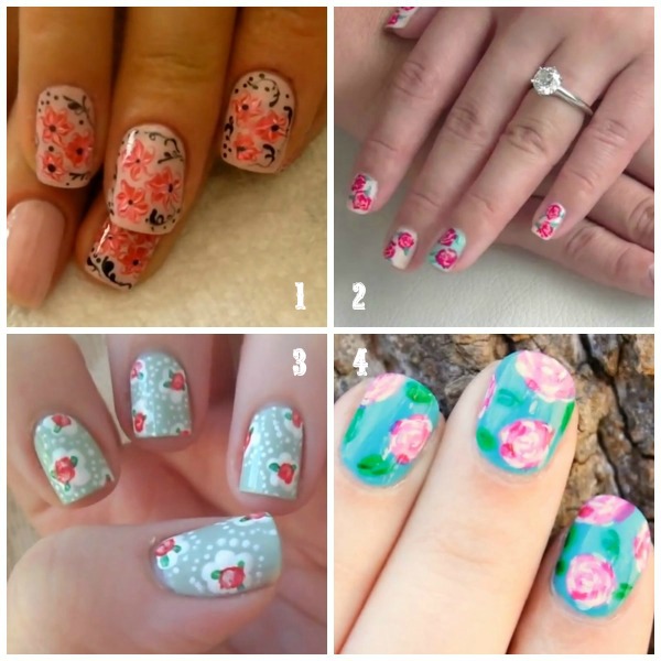 NAILS: Floral Nails Tutorials